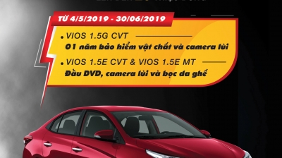 Quà tặng cho khách hàng mua xe Vios trong tháng 5-6/2023